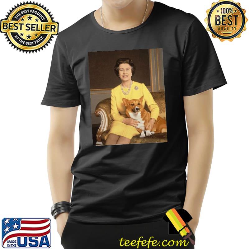The Queen Elizabeth II With Corgi Dog Shirt Unisex The Queen Elizabeth II With Corgi Dog Shirt Unisex