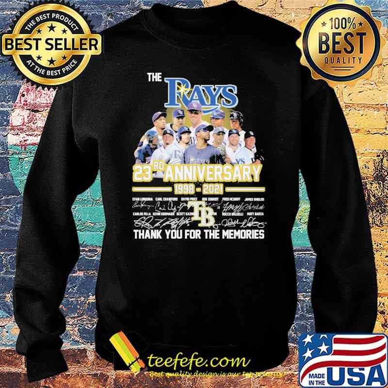 The rays 23rd anniversary 1998 2021 thank you for the memories signatures s Sweater The rays 23rd anniversary 1998 2021 thank you for the memories signatures s Sweater