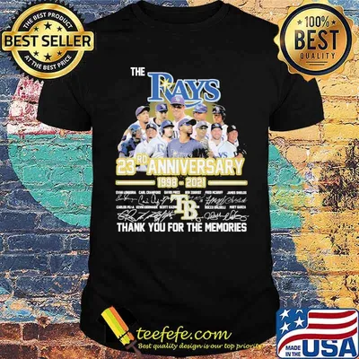 The rays 23rd anniversary 1998 2021 thank you for the memories signatures shirt