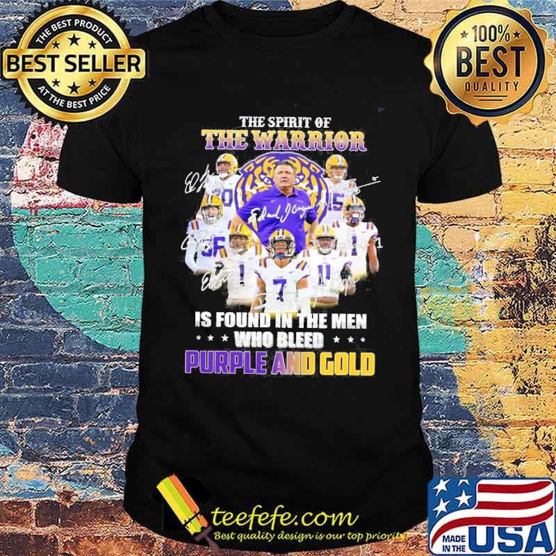 The spirit of the warrior is found in the men who bleed purple and gold Memphis Tigers football signatures shirt