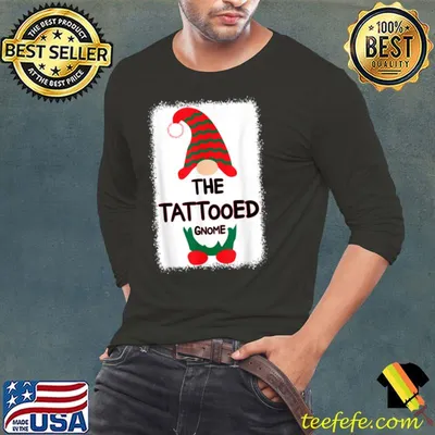 The Tattooed Gnome Matching Family Xmas Pajamas Bleached T Shirt