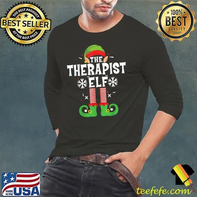 The Therapist Elf Christmas Family matching Cute Elf pajamas T-Shirt