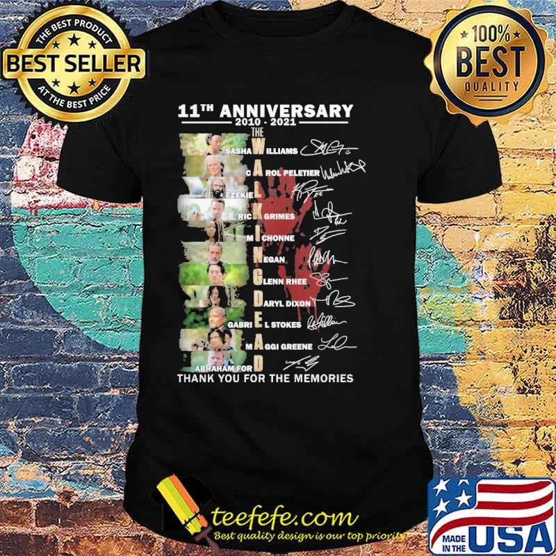 The Walkingdead 11th Anniversary Thank You For The Memories Signature Shirt