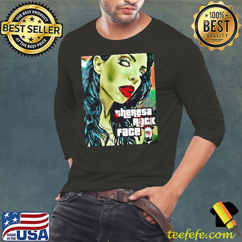 Theresa rock face zombie face halloween the buzz ram s Long Sleeve Tee Theresa rock face zombie face halloween the buzz ram s Long Sleeve Tee