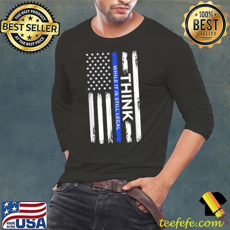 Think While Its Still Legal Halloween American Flag T-Shirt