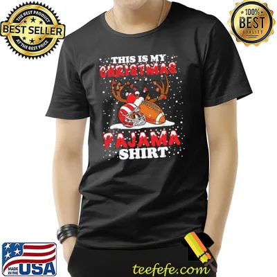This Is My Christmas Pajama Football Christmas Light T-Shirt