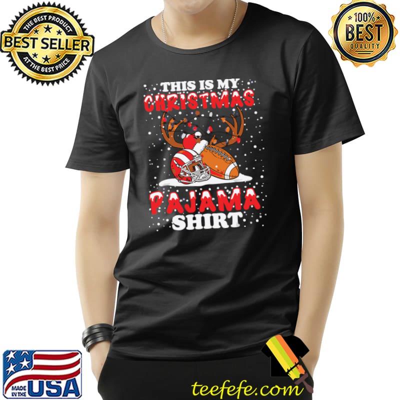 This Is My Christmas Pajama Football Christmas Light T-Shirt