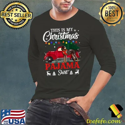 This Is My Christmas Pajama Shirt Bluetick Coonhound Dog T Shirt