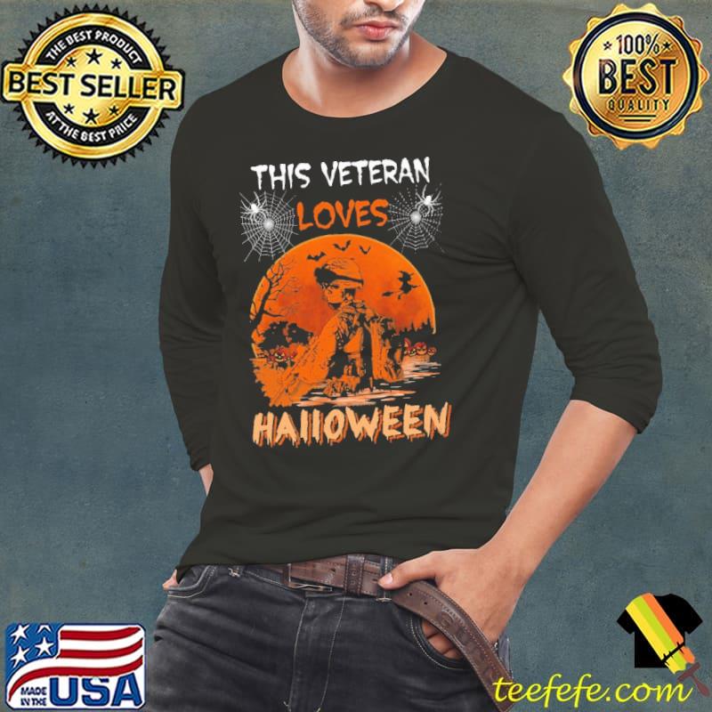 This veteran loves halloween skull blood moon spider halloween shirt This veteran loves halloween skull blood moon spider halloween shirt