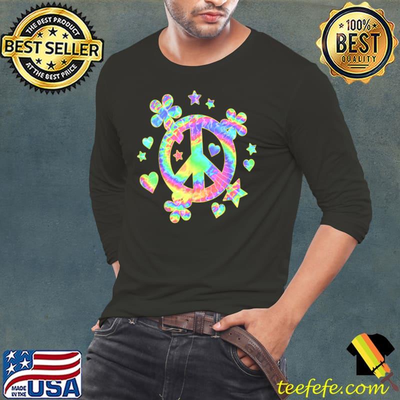 Tie Dye Peace Sign Cute Love Colorful Tye Dye Hippie Flowers T-Shirt Long Sleeve Tee Tie Dye Peace Sign Cute Love Colorful Tye Dye Hippie Flowers T-Shirt Long Sleeve Tee