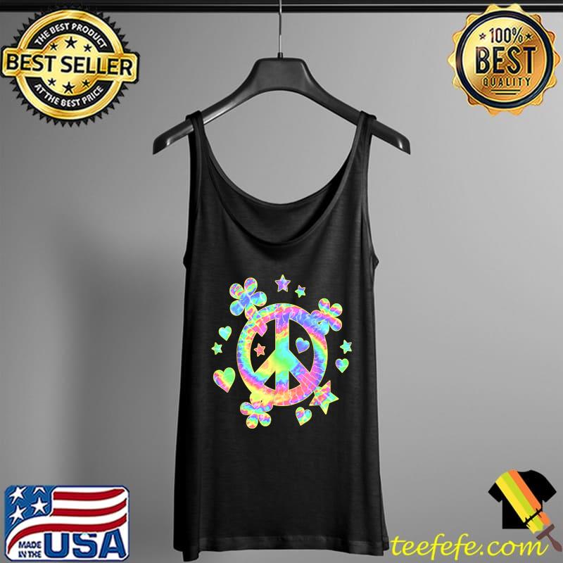Tie Dye Peace Sign Cute Love Colorful Tye Dye Hippie Flowers T-Shirt Tank Top Tie Dye Peace Sign Cute Love Colorful Tye Dye Hippie Flowers T-Shirt Tank Top