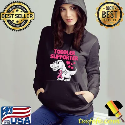 Toddler Supporter T-Rex Kids Breast Cancer Awareness Boys T-Shirt