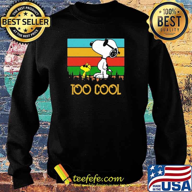 Too cool snoopy and woodstock vintage s Sweater Too cool snoopy and woodstock vintage s Sweater