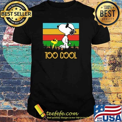 Too cool snoopy and woodstock vintage shirt