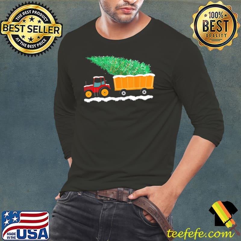 Tractor Christmas Tree Shirt Long Sleeve Tee Tractor Christmas Tree Shirt Long Sleeve Tee