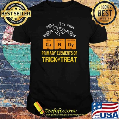 Trick or Treat Primary Elements Periodic Table Candy T-Shirt