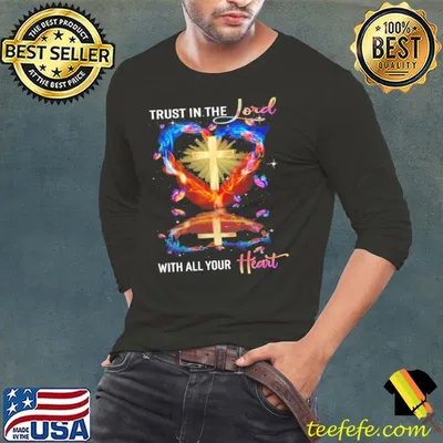 Trust In The Lord With All Your Heart Butterfly Cross Shirt