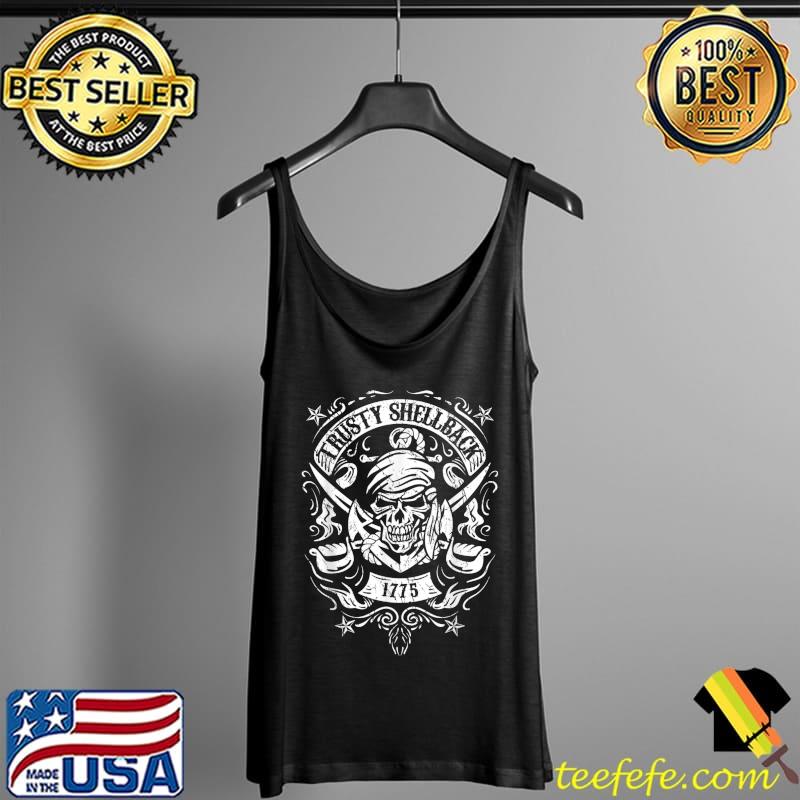 Trusty Shellback Skull and Swords Equator Crossing Naval Art T-Shirt Tank Top Trusty Shellback Skull and Swords Equator Crossing Naval Art T-Shirt Tank Top