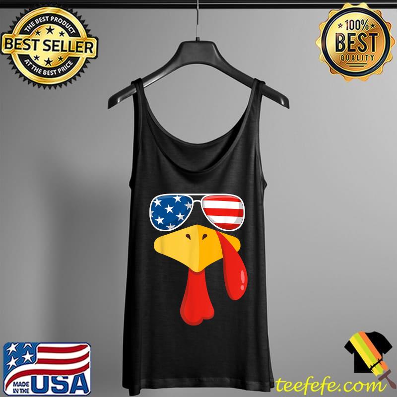 Turkey Face Thanksgiving Matching American Flag T-Shirt Tank Top Turkey Face Thanksgiving Matching American Flag T-Shirt Tank Top