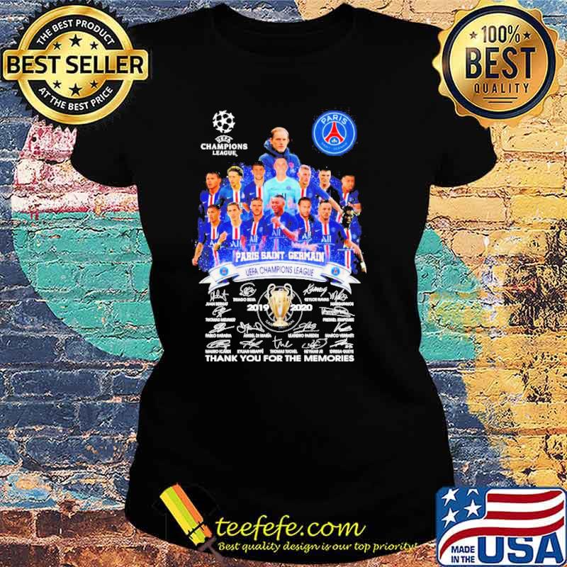 UEFA Champions League Paris Saint Germain 2019-2020 Thank You For The Memories Signature Shirt Ladies tee UEFA Champions League Paris Saint Germain 2019-2020 Thank You For The Memories Signature Shirt Ladies tee