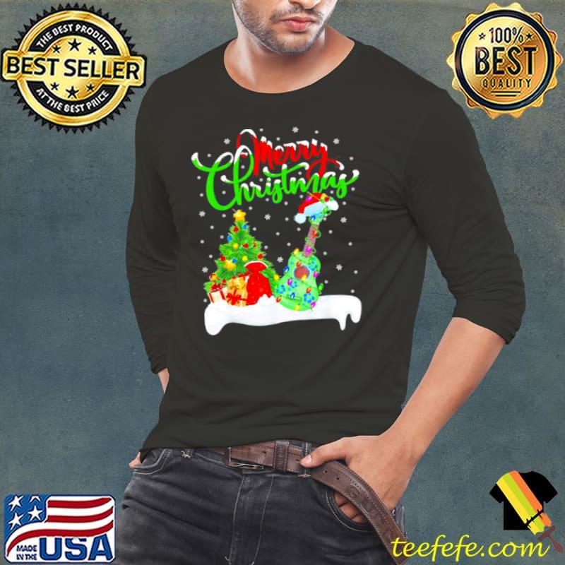 Ukulele Music Xmas Lighting Santa Ukulele Christmas Shirt
