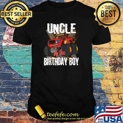 Uncle Of The Birthday Boy Monster Truck Matching Family T-Shirt