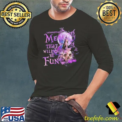 Underestimate me that will be fun witch skull pumpkin moon halloween shirt