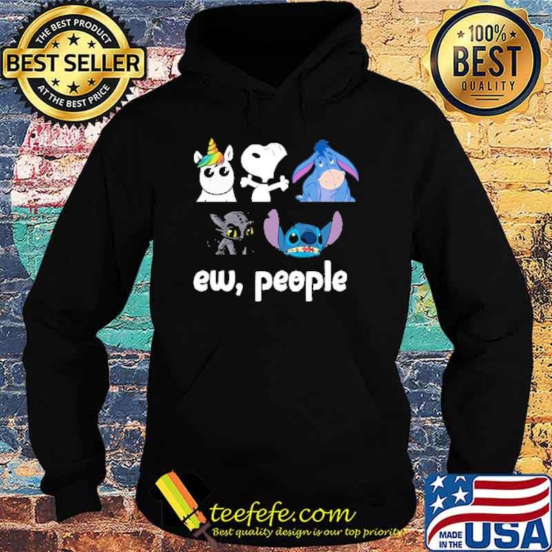 Unicorn snoopy eeyore toothless stitch ew people s Hoodie Unicorn snoopy eeyore toothless stitch ew people s Hoodie