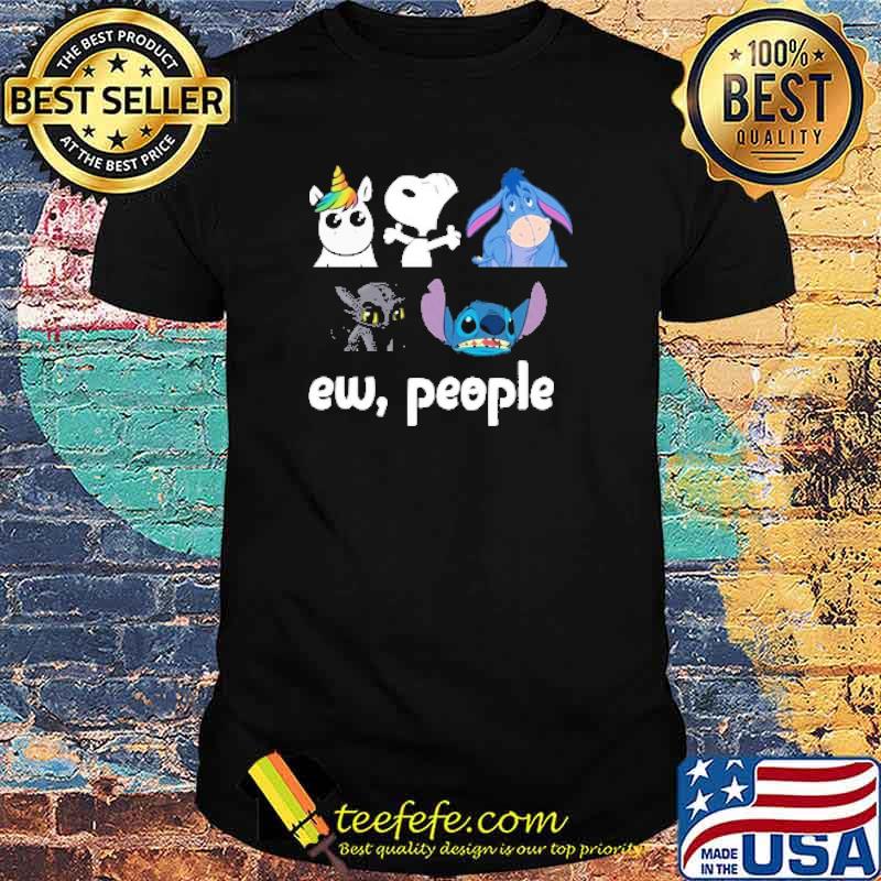 Unicorn snoopy eeyore toothless stitch ew people shirt Unicorn snoopy eeyore toothless stitch ew people shirt