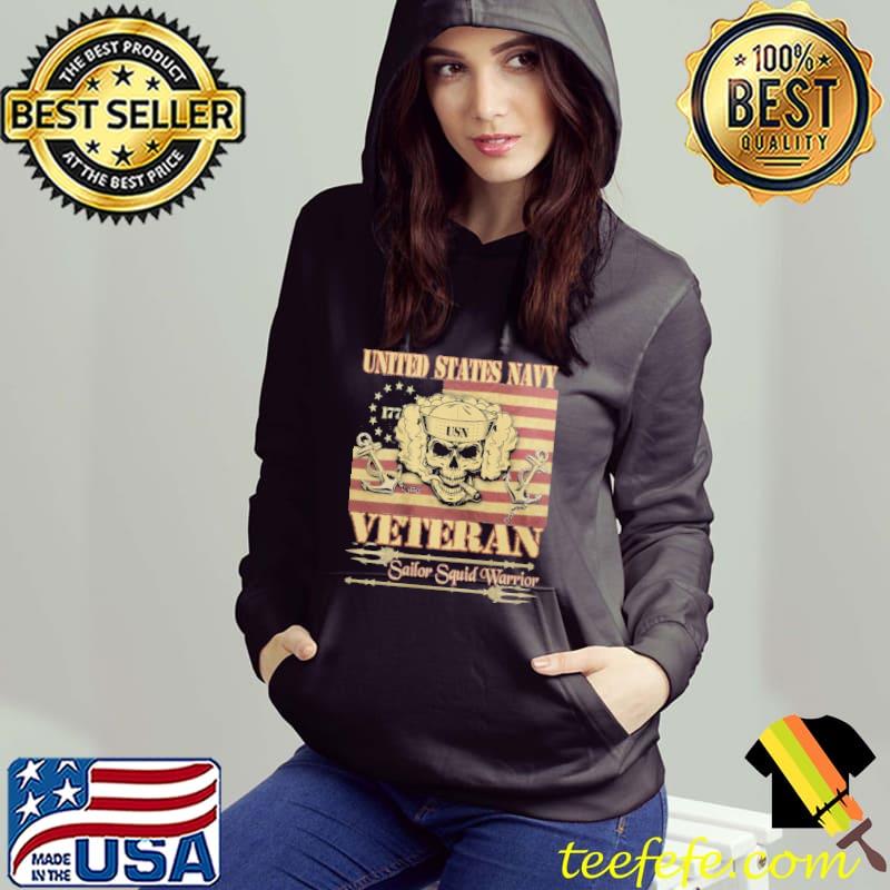 United states navy veteran sailor squid warrior skull american flag s Hoodie United states navy veteran sailor squid warrior skull american flag s Hoodie