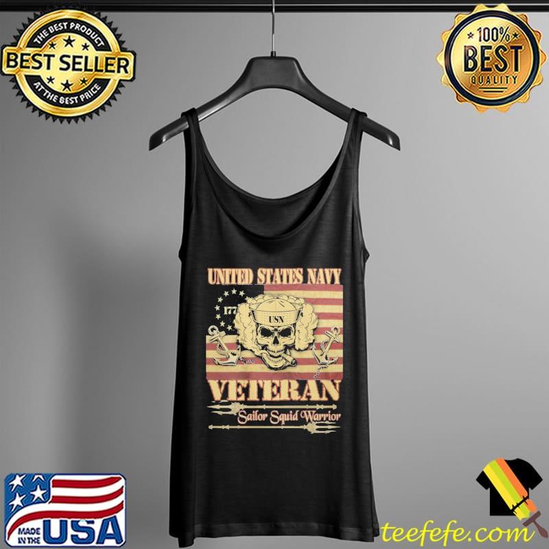 United states navy veteran sailor squid warrior skull american flag s Tank Top United states navy veteran sailor squid warrior skull american flag s Tank Top