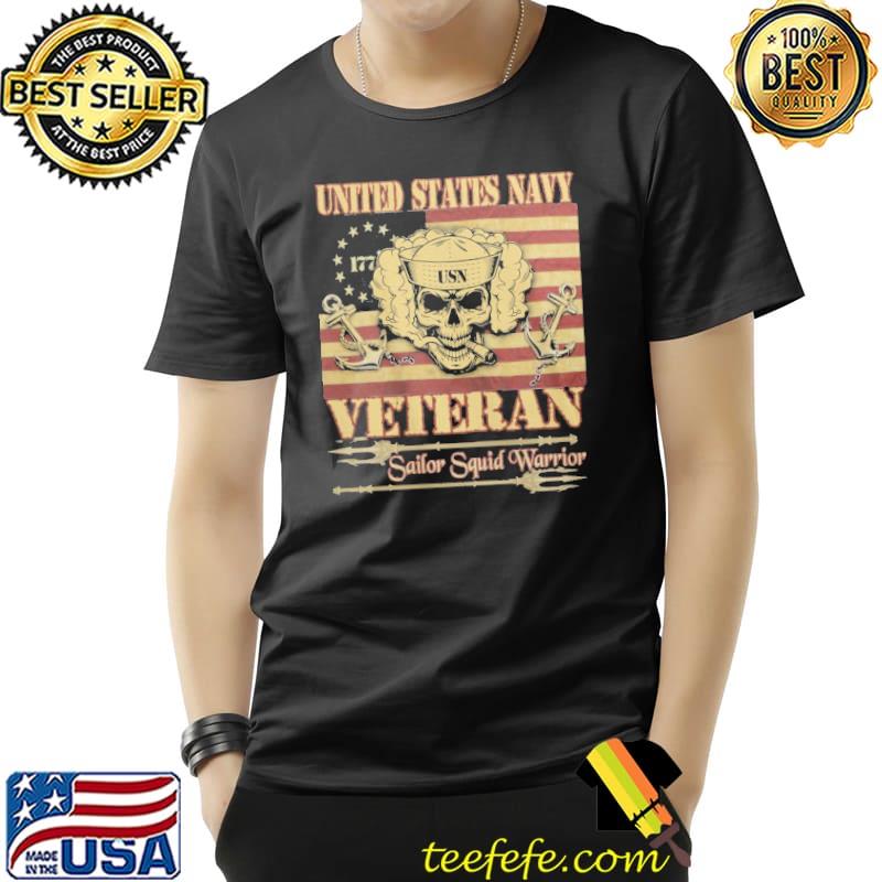 United states navy veteran sailor squid warrior skull american flag s Unisex United states navy veteran sailor squid warrior skull american flag s Unisex