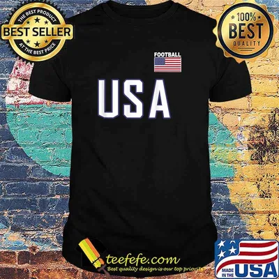 USA Flag Football Team Cool Player Equipment T-Shirt