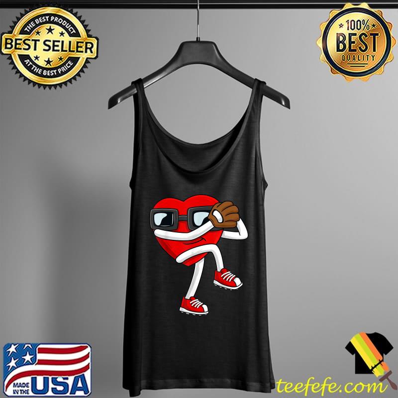 Valentines Day Heart Baseball Pitcher Left T-Shirt Tank Top Valentines Day Heart Baseball Pitcher Left T-Shirt Tank Top