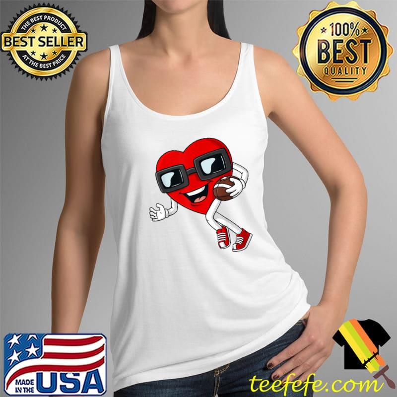 Valentines Day Heart Running With A Football Boys Kids Teens T-Shirt Tank Top Valentines Day Heart Running With A Football Boys Kids Teens T-Shirt Tank Top