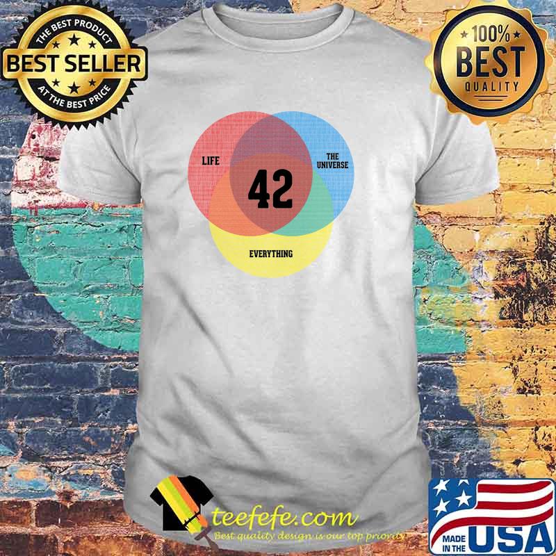 Venn Diagram Life, the Universe 42 Everything Essential T-Shirt