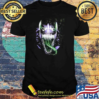 Venom Spiderman Reflected In Eyes' 100% Cotton Marvel Shirt