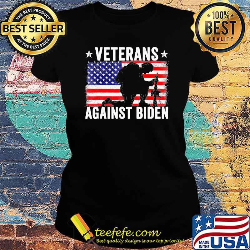 Veterans Against Biden American Flag Shirt Ladies tee Veterans Against Biden American Flag Shirt Ladies tee