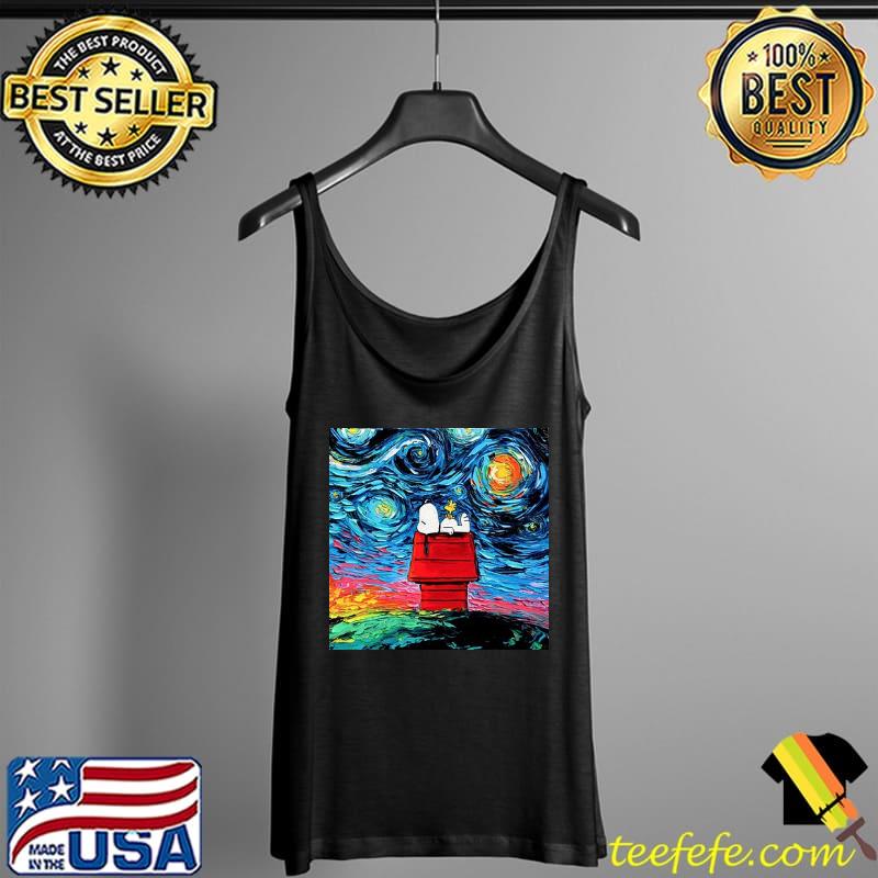 Vincent van Gogh Snoopy Lying Shirt Tank Top Vincent van Gogh Snoopy Lying Shirt Tank Top