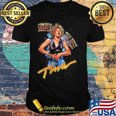 Vintage 1991 Tina Turner Simply The Best Black Hip Hop Shirt
