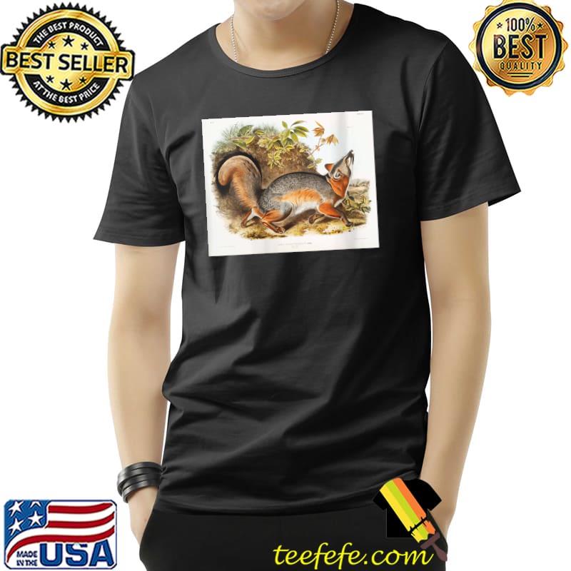 Vintage American Grey Fox Animal Illustration T-Shirt Unisex Vintage American Grey Fox Animal Illustration T-Shirt Unisex