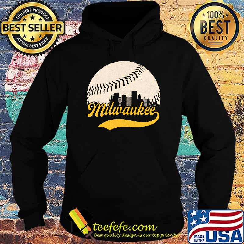 Vintage Distressed Milwaukee Baseball Apparel T-s Hoodie Vintage Distressed Milwaukee Baseball Apparel T-s Hoodie