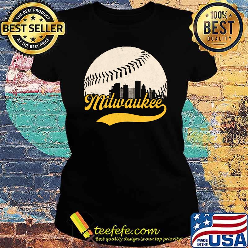 Vintage Distressed Milwaukee Baseball Apparel T-s Ladies tee Vintage Distressed Milwaukee Baseball Apparel T-s Ladies tee