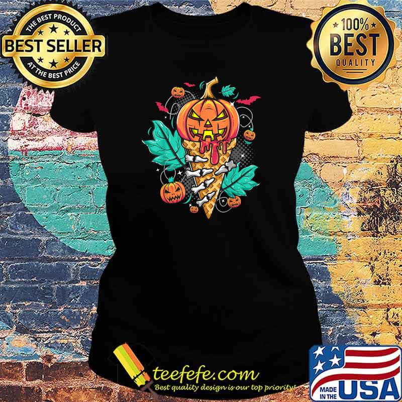Vintage Halloween pumpkin ice cream T-Shirt T-Shirt Ladies tee Vintage Halloween pumpkin ice cream T-Shirt T-Shirt Ladies tee