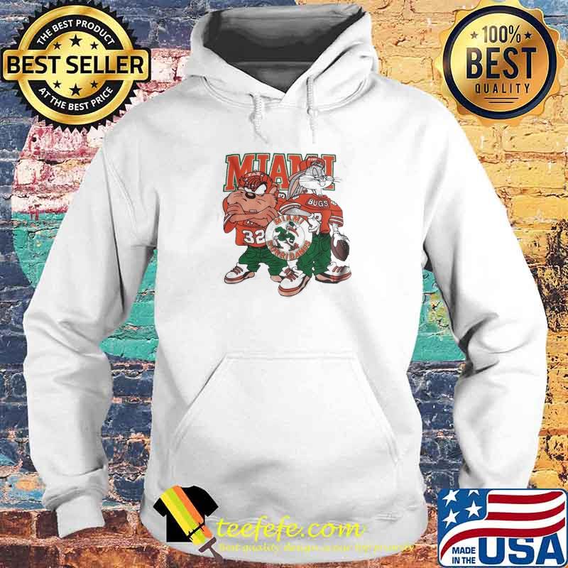 Vintage NCAA University of Miami Hurricanes football Looney Tunes Shirt Hoodie Vintage NCAA University of Miami Hurricanes football Looney Tunes Shirt Hoodie