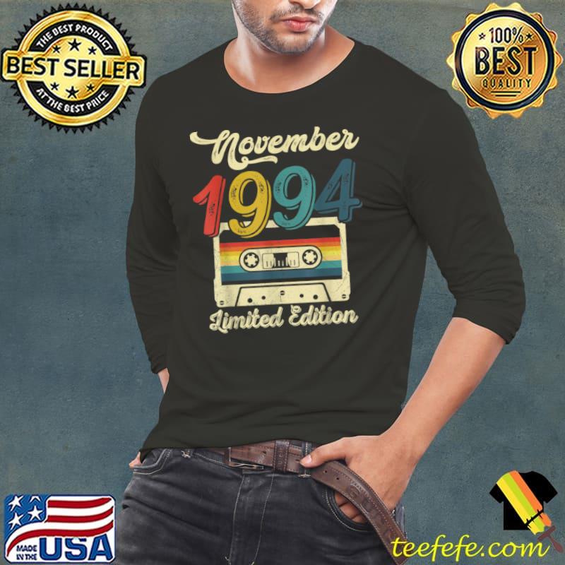 Vintage November 1994 Cassette 27th Birthday Decorations T Shirt