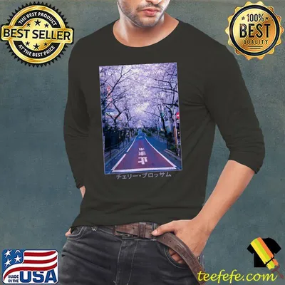 Vintage Sakura Cherry Blossom Tokyo Japanese Art Aesthetic T-shirt