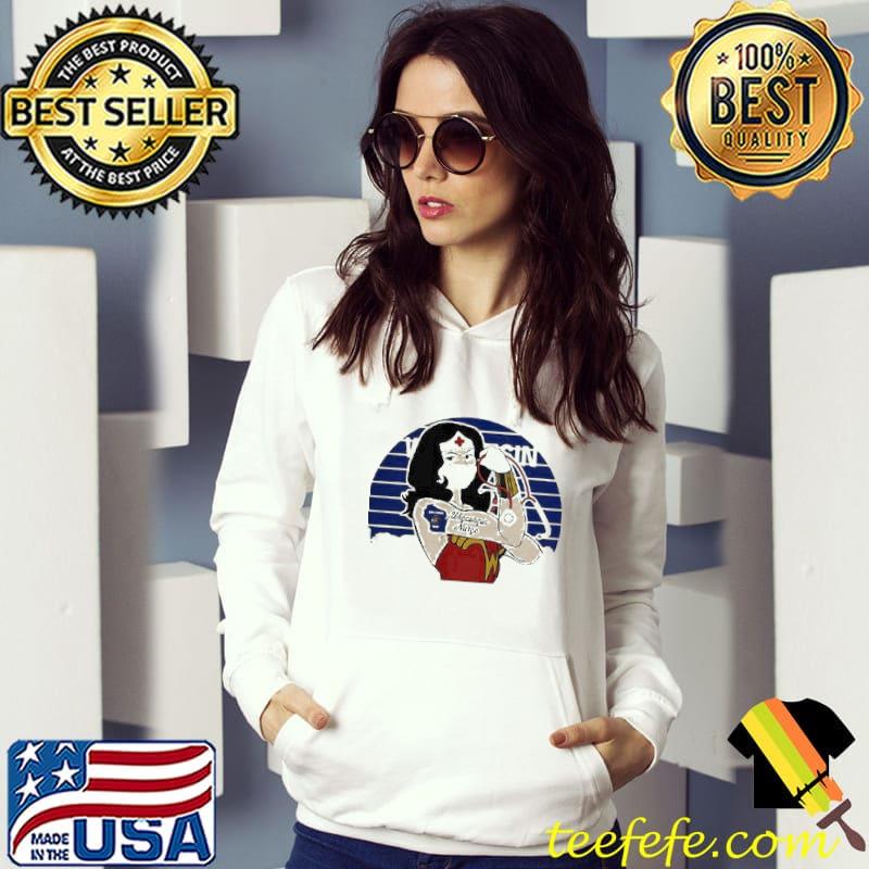 Vintage Wonder Woman Tattoos Wisconsin Nurse Covid19 Shirt