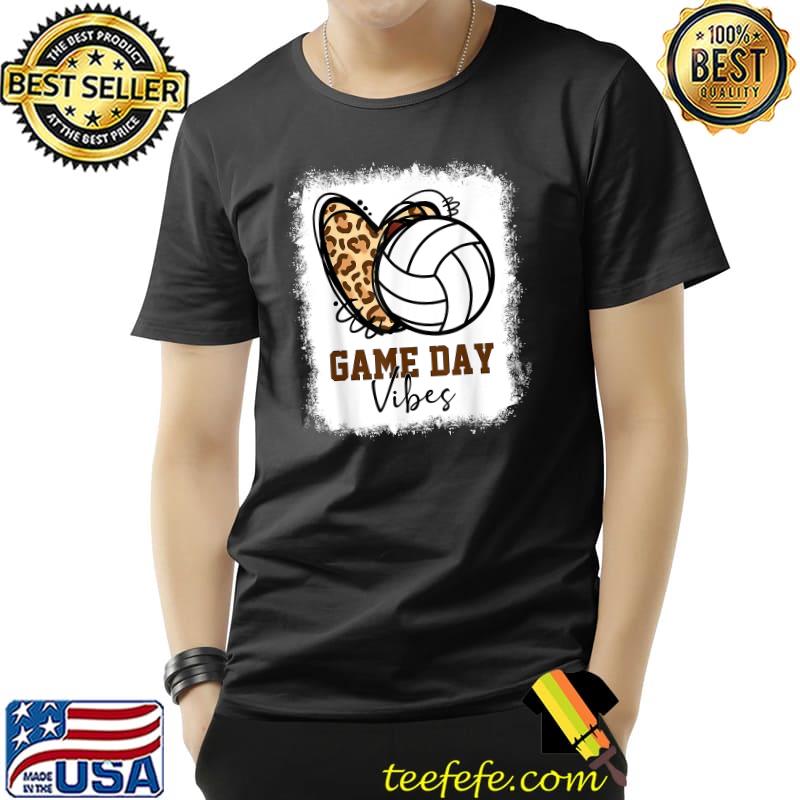 Volleyball Game Day Vibes Leopard Heart T-Shirt Unisex Volleyball Game Day Vibes Leopard Heart T-Shirt Unisex