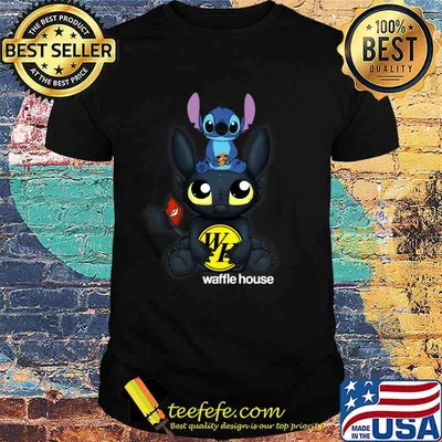 Waffle House Stitch Dragon Toothless shirt